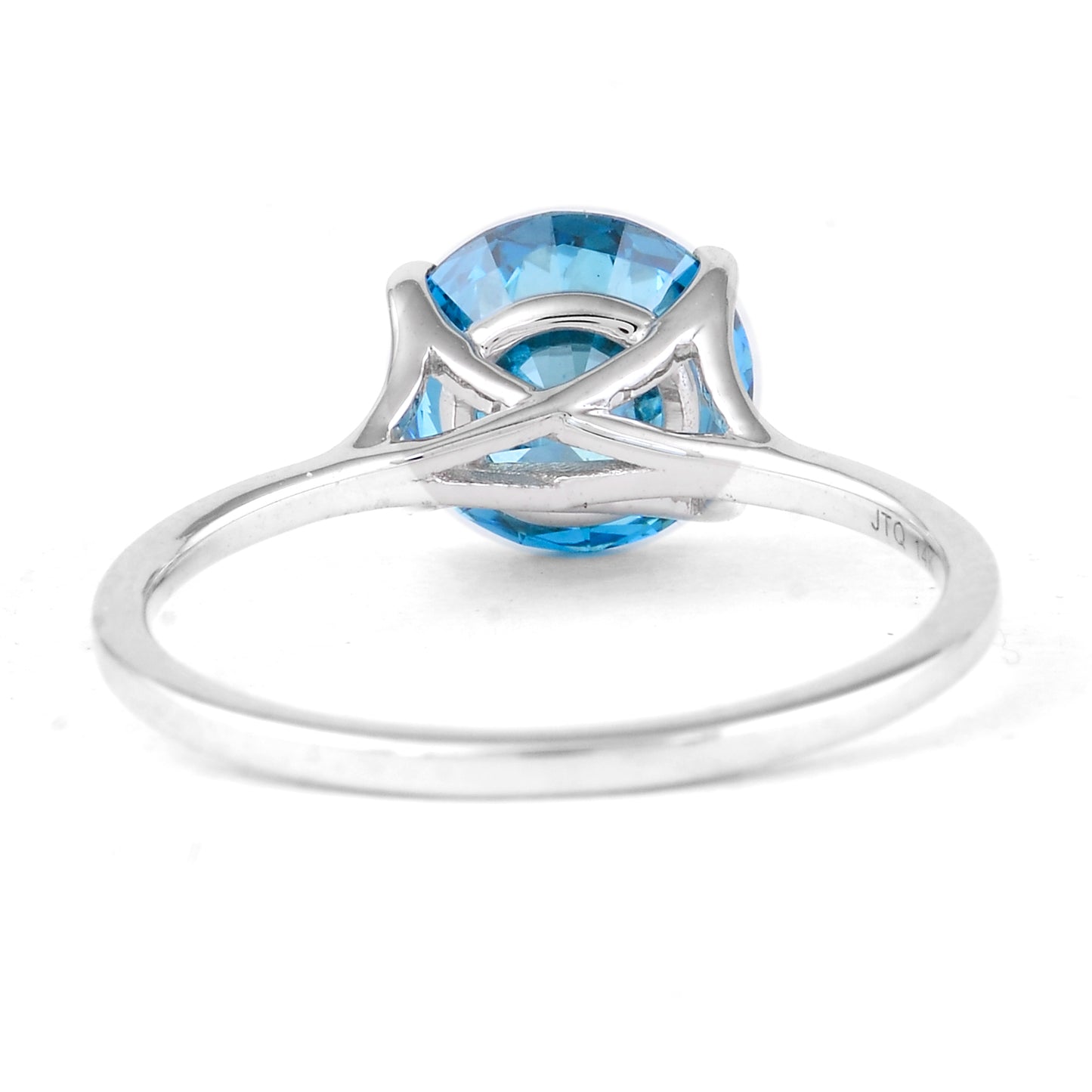3.04 Carats Blue Lab Grown Diamond 14K Gold Ring