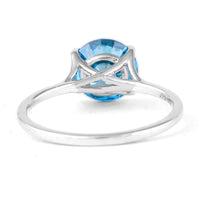 3.04 Carats Blue Lab Grown Diamond 14K Gold Ring