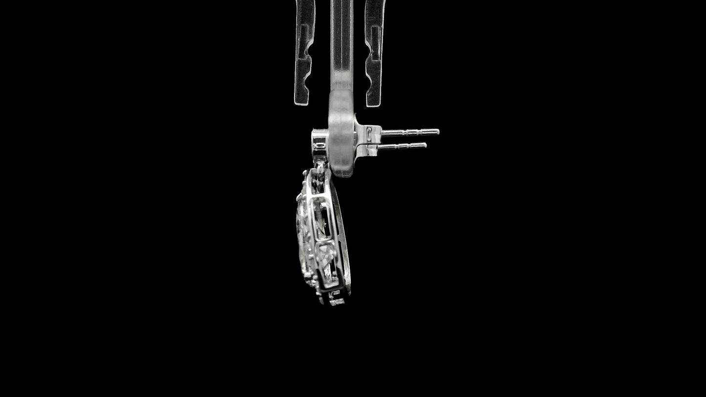 2.96 Carats Lab Grown Diamond 14K Gold Earrings