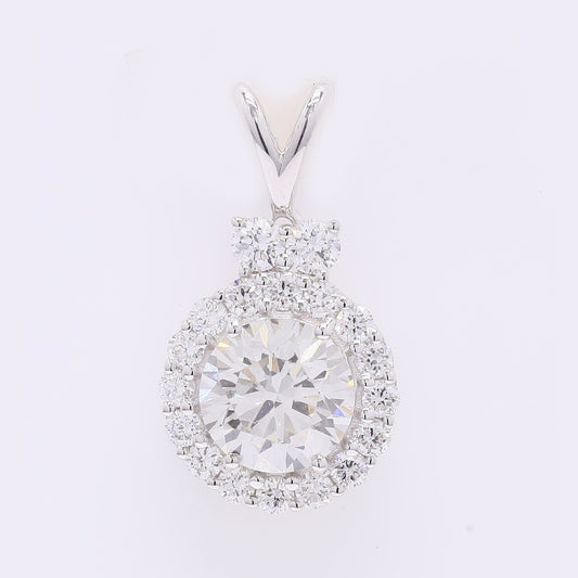 2.17 Carats Lab Grown Diamond 14K Gold Pendant