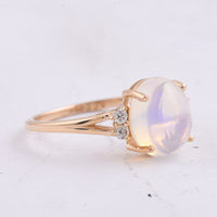 2.45 Ct Oval Cabochon Cut Natural Opal 14K Gold Ring
