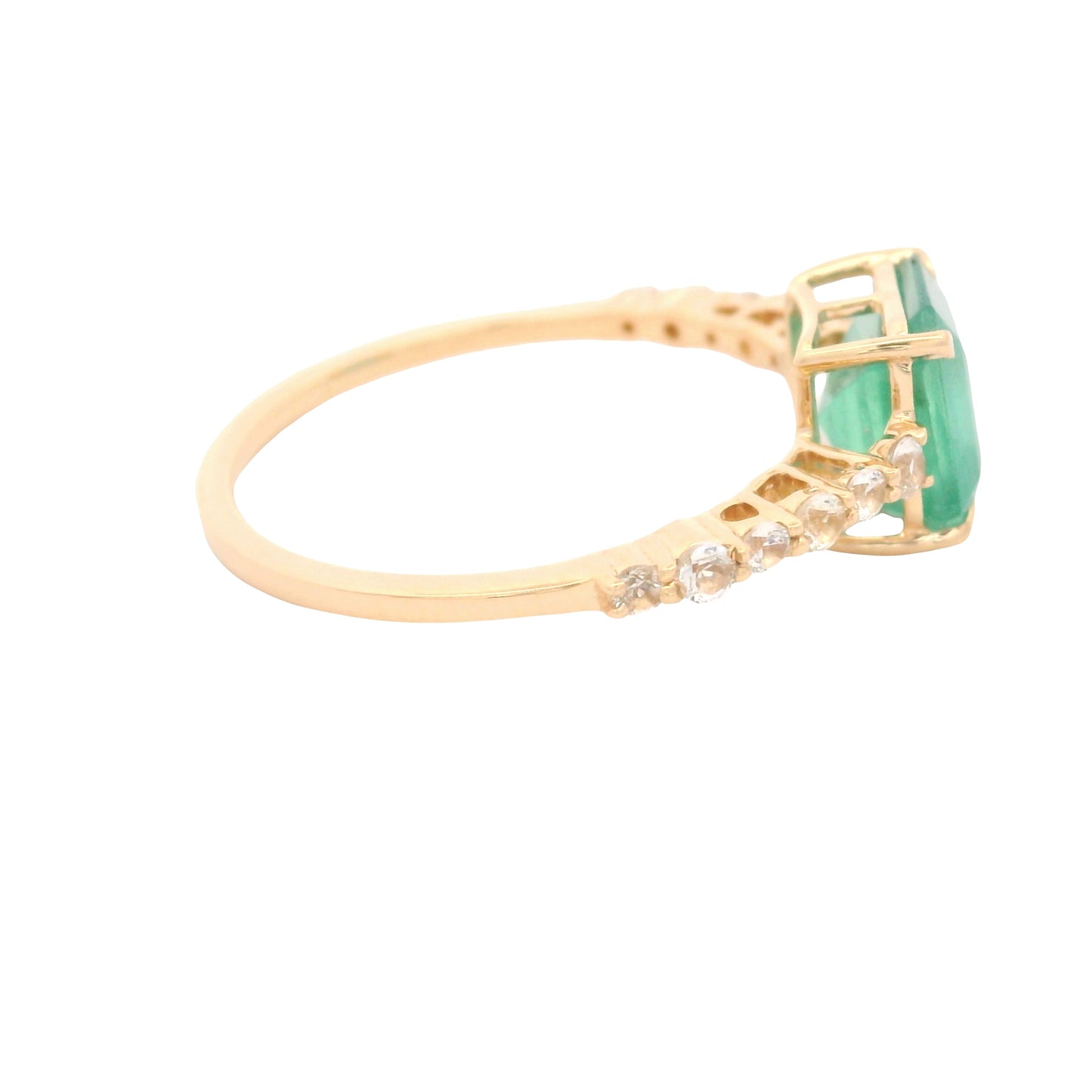 1.85 Ct Octagon Emerald 14K Gold Ring