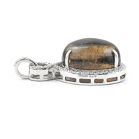 8.40 Ct Oval Cabochon Cut Natural Tourmaline 950 Platinum Pendant