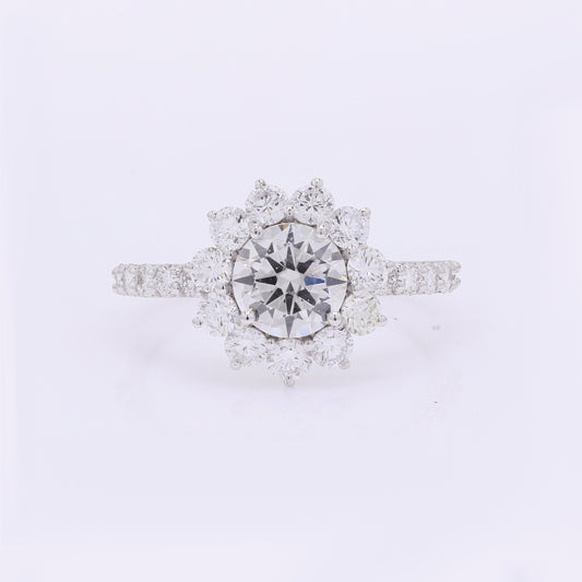 2.22 Carats Lab Grown Diamond 14K Gold Ring