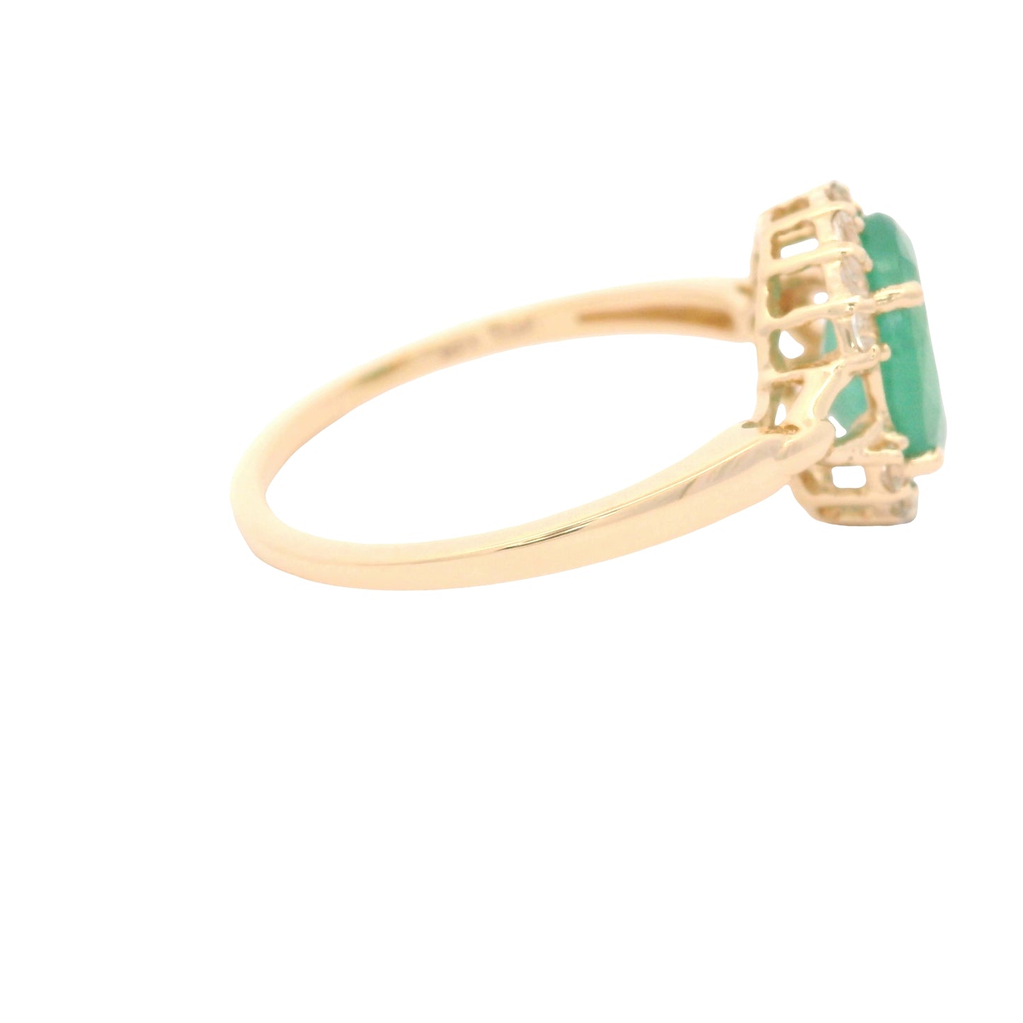 1.60 Ct Oval Emerald 14K Gold Ring