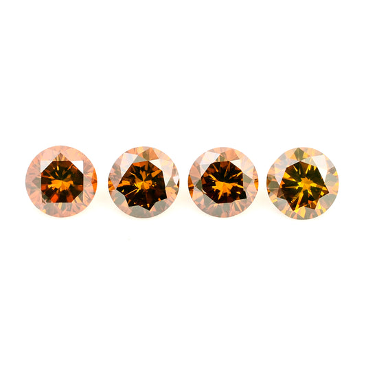 0.61 Red Diamond Round Loose Gemstone