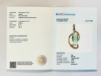 2.13 Ct Cushion Natural Emerald 14K Gold Pendant