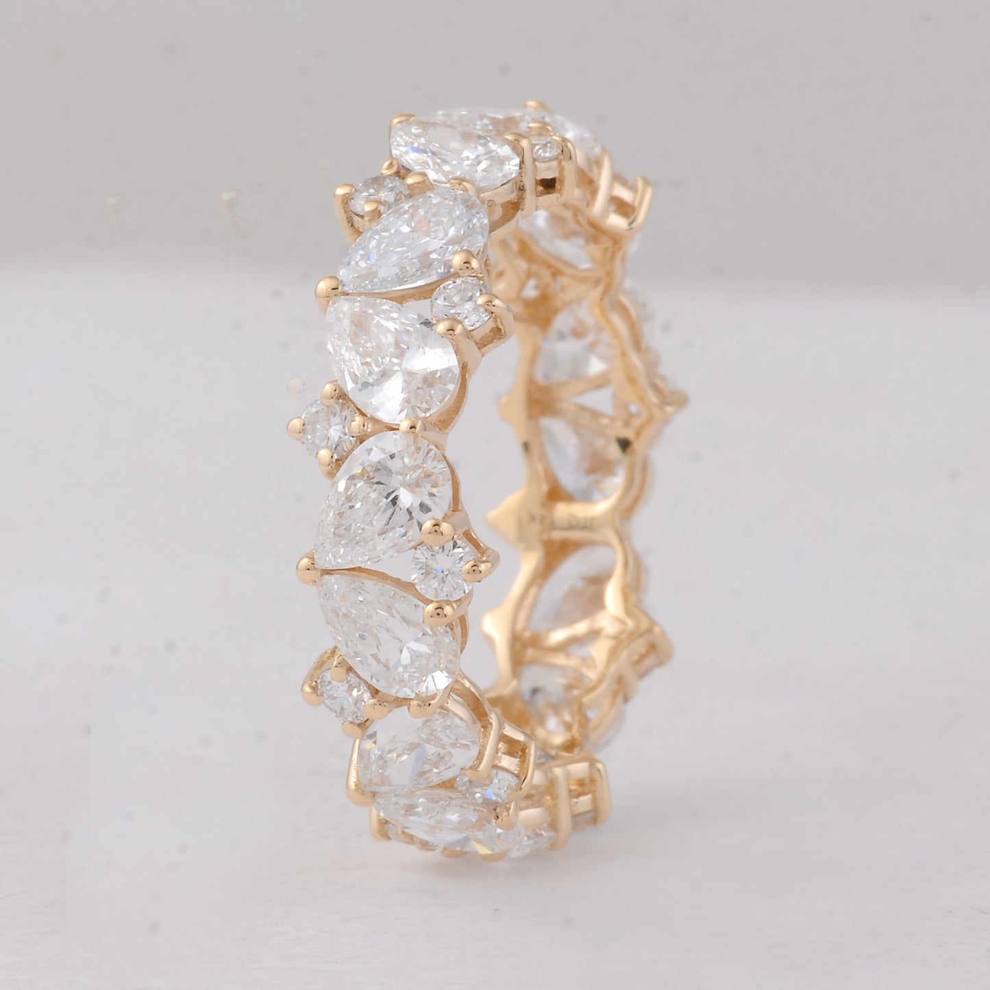 3.61 Carats Lab Grown Diamond 14K Gold Ring