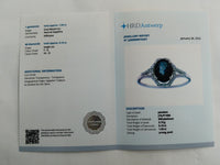 2.08 Ct Oval Mixed Cut Natural Sapphire 950 Platinum Ring