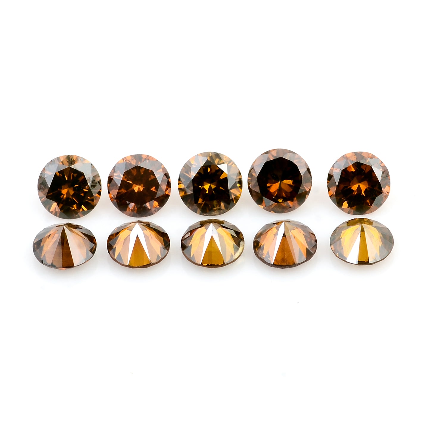 0.80 Red Diamond Round Loose Gemstone