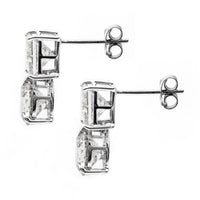 6.62 Ct Round, Square Lab Grown Diamond 14K Gold Earrings