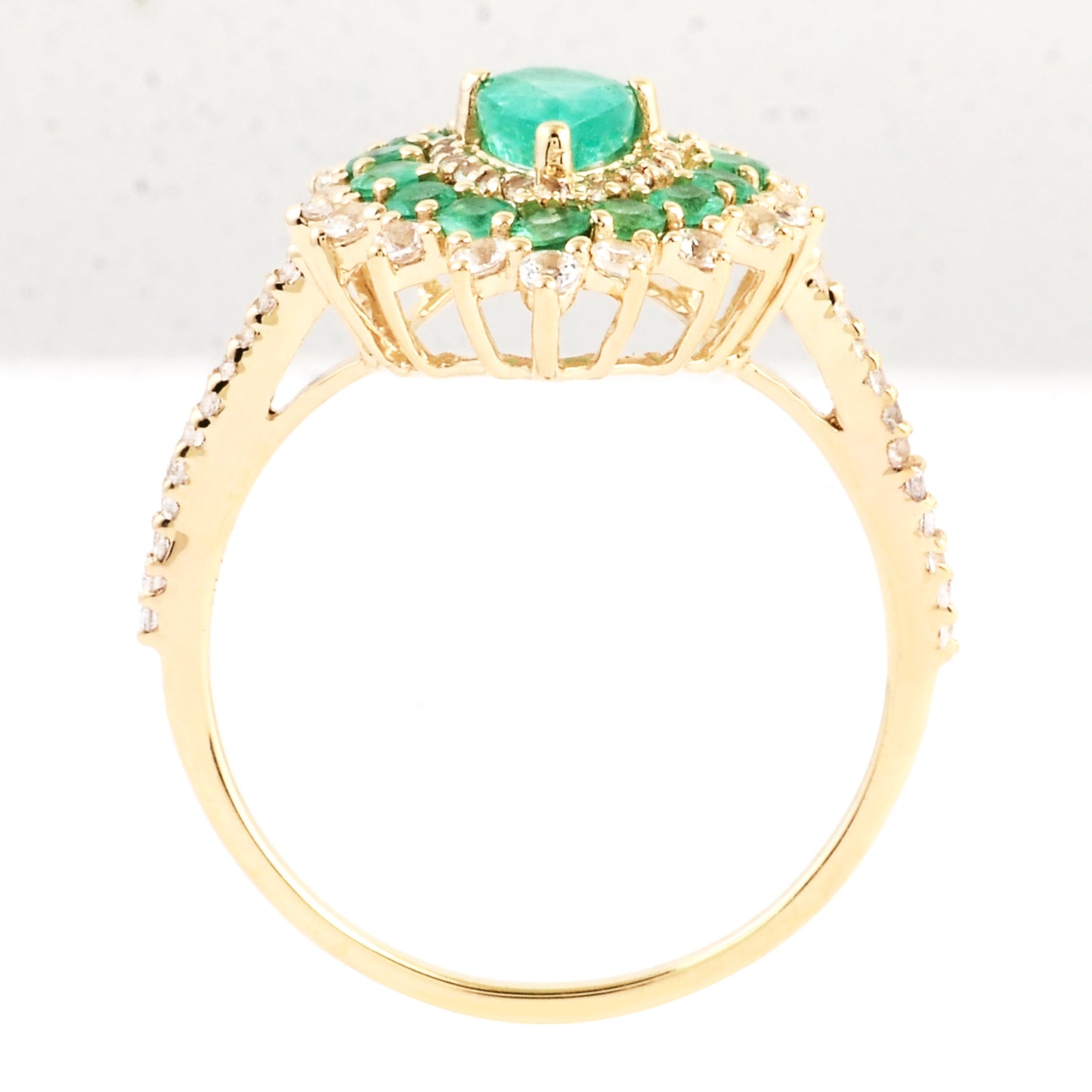 1.34 Ct Pear Emerald 14K Gold Ring