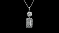 2.97 Carats Lab Grown Diamond 14K Gold Pendant