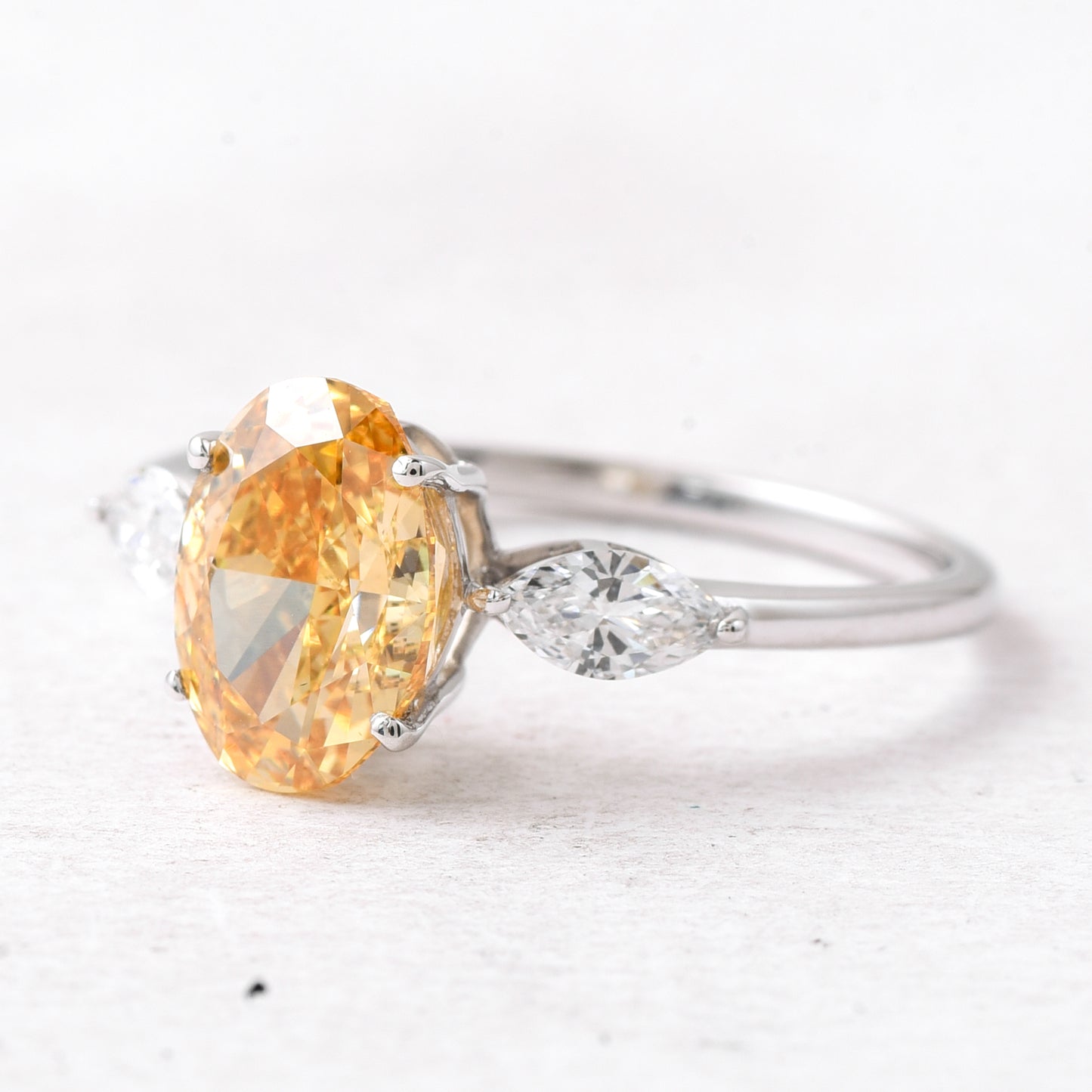 2.31 Ct Oval Lab Grown Diamond 14K Gold Ring