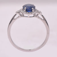 1.78 Ct Oval Mixed Cut Natural Sapphire 950 Platinum Ring