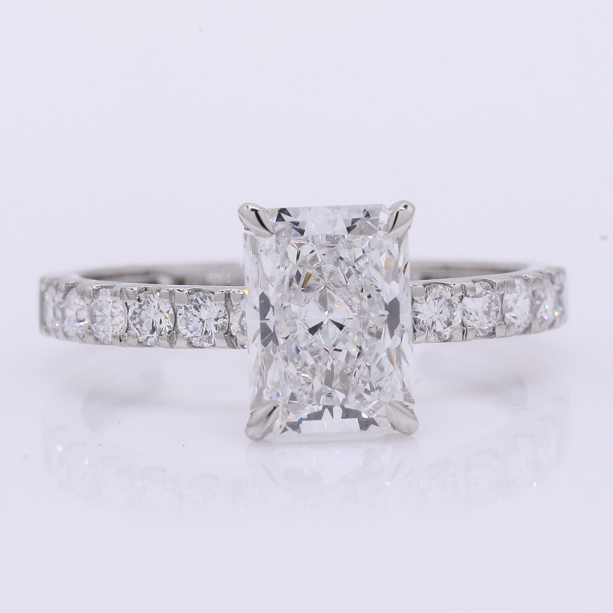 2.42 Carats Lab Grown Diamond 950 Platinum Ring
