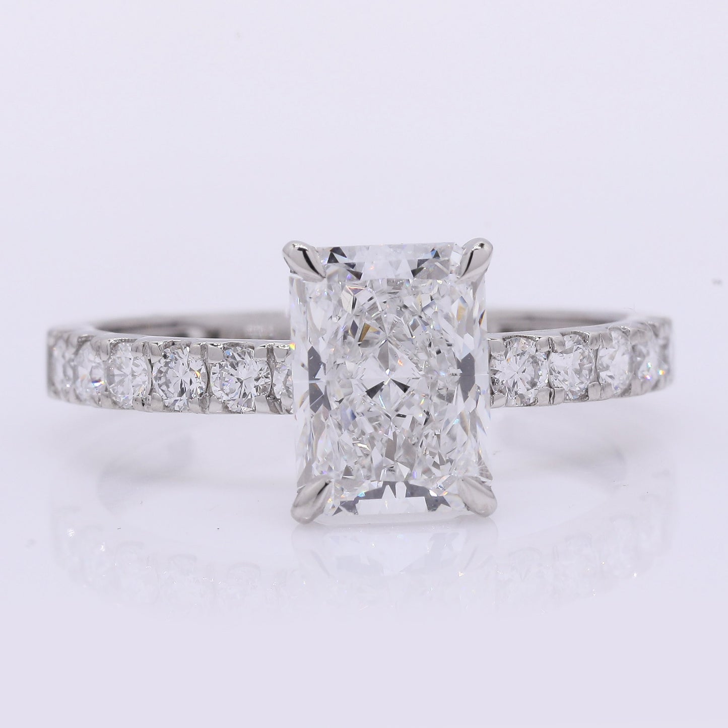 2.42 Carats Lab Grown Diamond 950 Platinum Ring