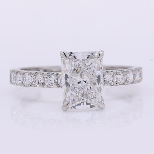 2.42 Carats Lab Grown Diamond 950 Platinum Ring