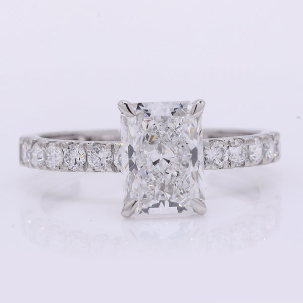 2.42 Carats Lab Grown Diamond 950 Platinum Ring