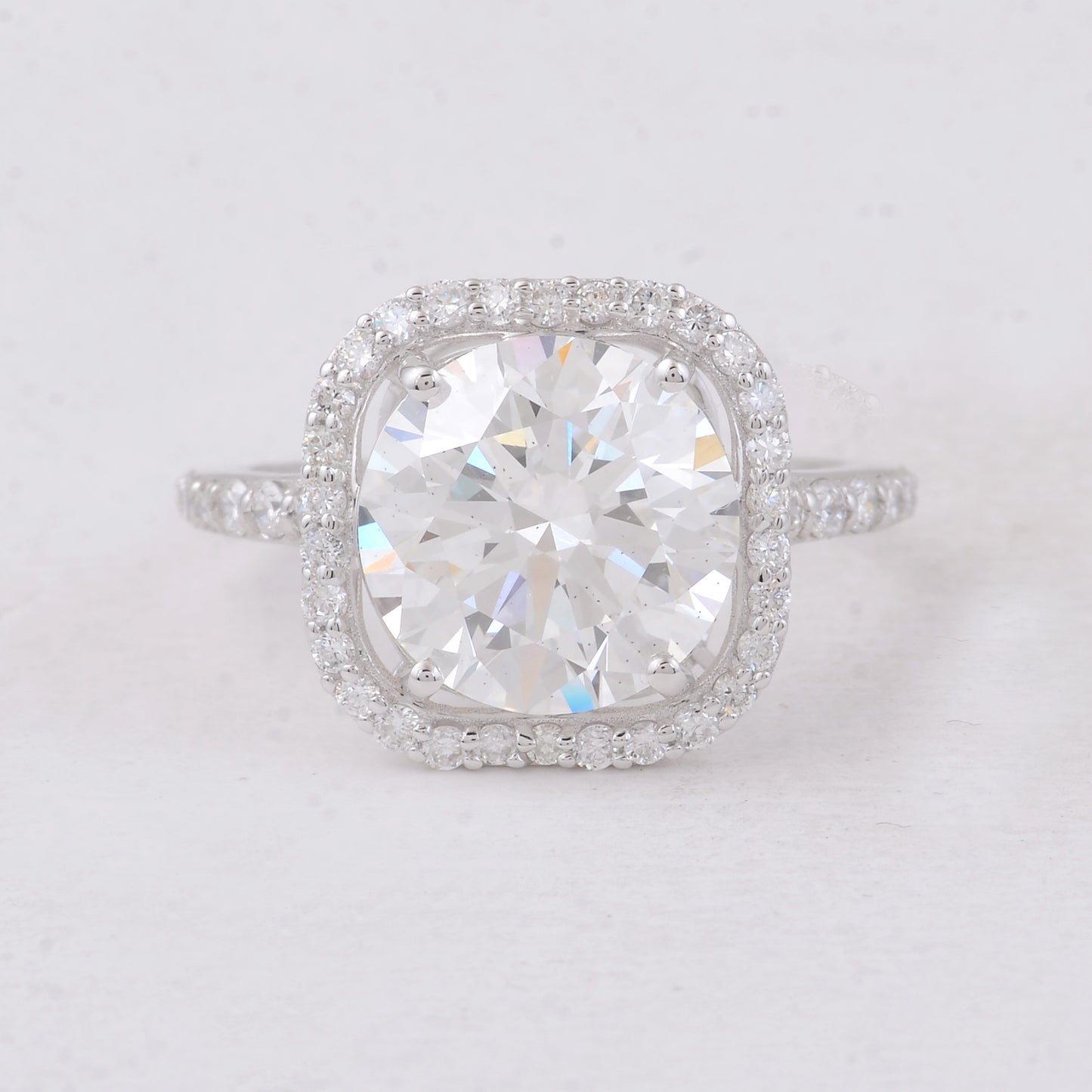 5.36 Carats Lab Grown Diamond 14K Gold Ring