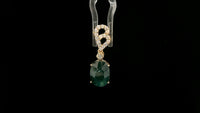4.07 Ct Oval Mixed Cut Natural Corundum Sapphire 14K Gold Pendant