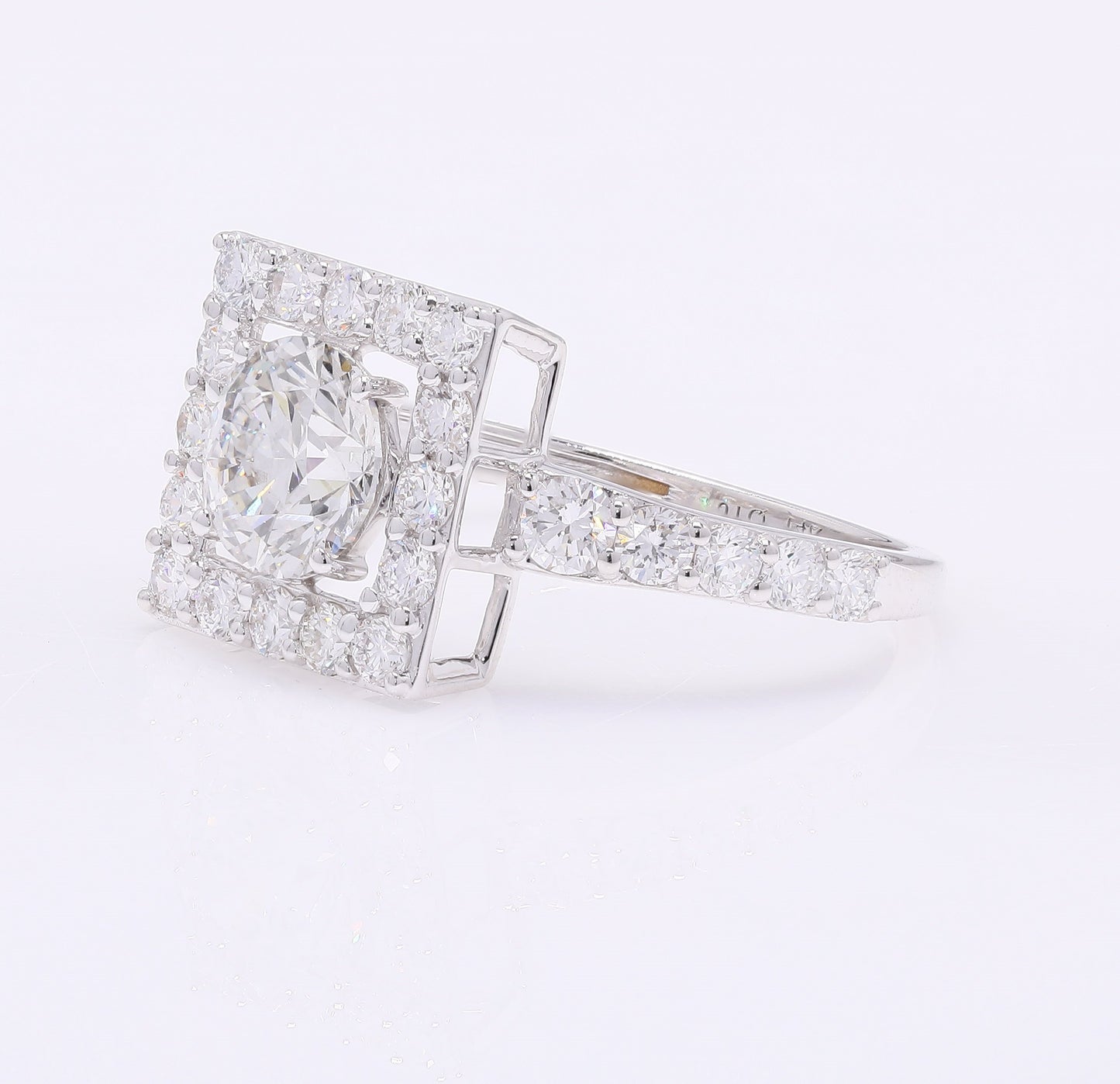 2.06 Carats Lab Grown Diamond 14K Gold Ring