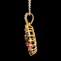 2.68 Ct Oval Tourmaline 14K Gold Pendant