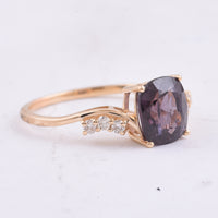 2.58 Ct Cushion Natural Spinel 14K Gold Ring