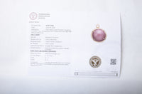 18.41 Ct Oval Cabochon Natural Corundum Ruby 14K Gold Pendant