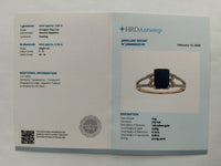 2.16 Ct Octagon Step Cut Natural Sapphire 14K Gold Ring