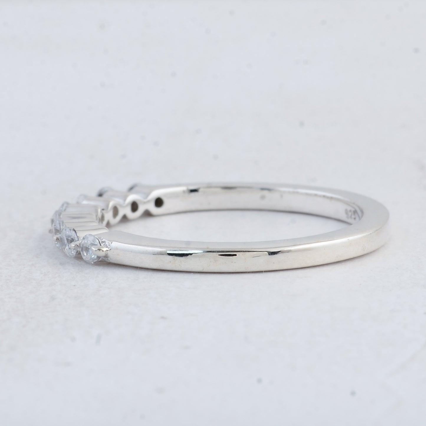 0.49 Ct Round Cubic Zirconia 925 Sterling Silver Ring