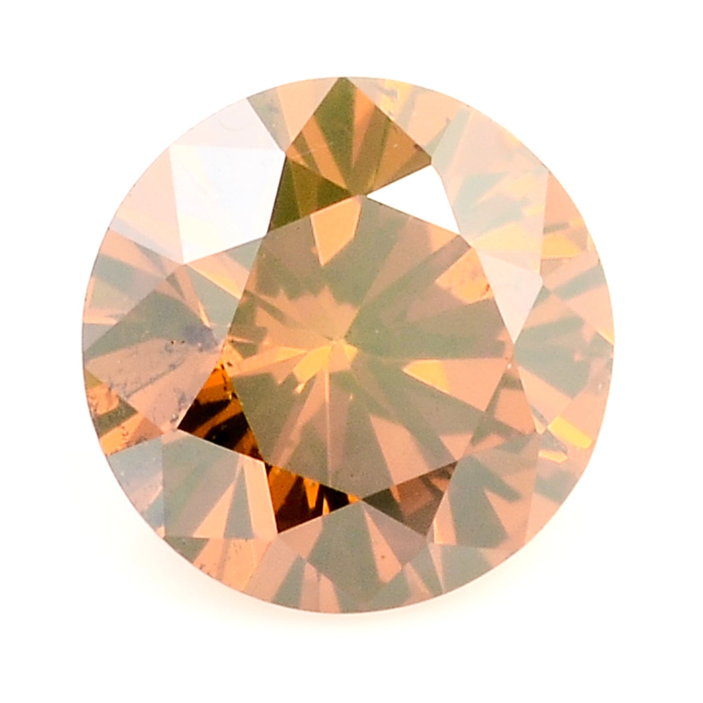 0.26 Red Diamond Round Loose Gemstone