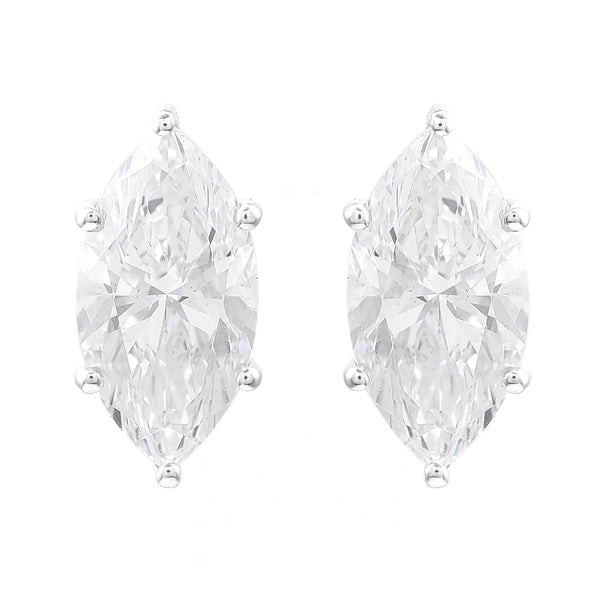 3.04 Carats Lab Grown Diamond 14K Gold Earrings