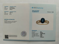 2.16 Ct Oval Mixed Cut Natural Sapphire 14K Gold Ring