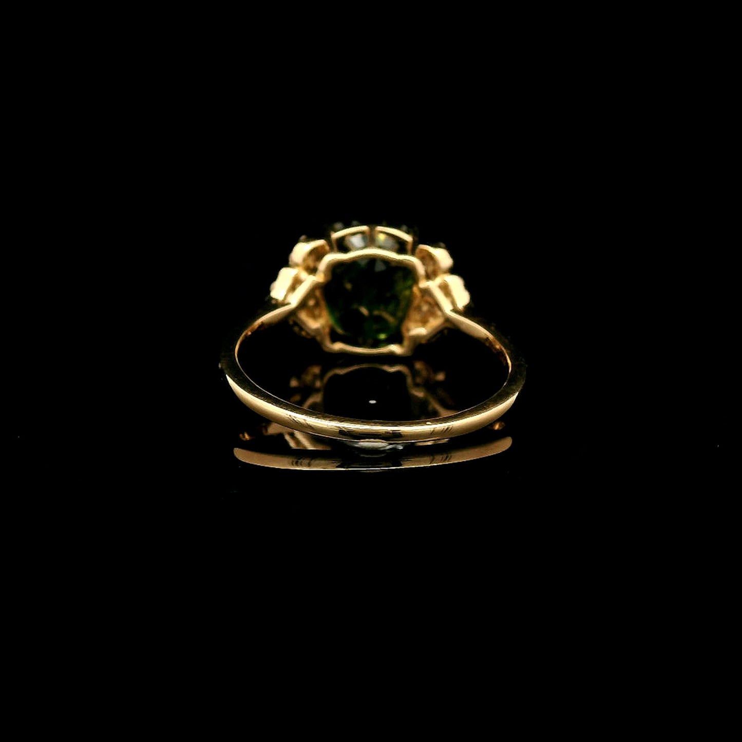 3.84 Ct Cushion Mixed Cut Natural Bi-Coloured Sapphire 14K Gold Ring
