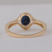 1.74 Ct Oval Sapphire 9K Gold Ring