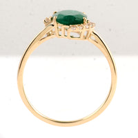 1.47 Ct Oval Emerald 14K Gold Ring