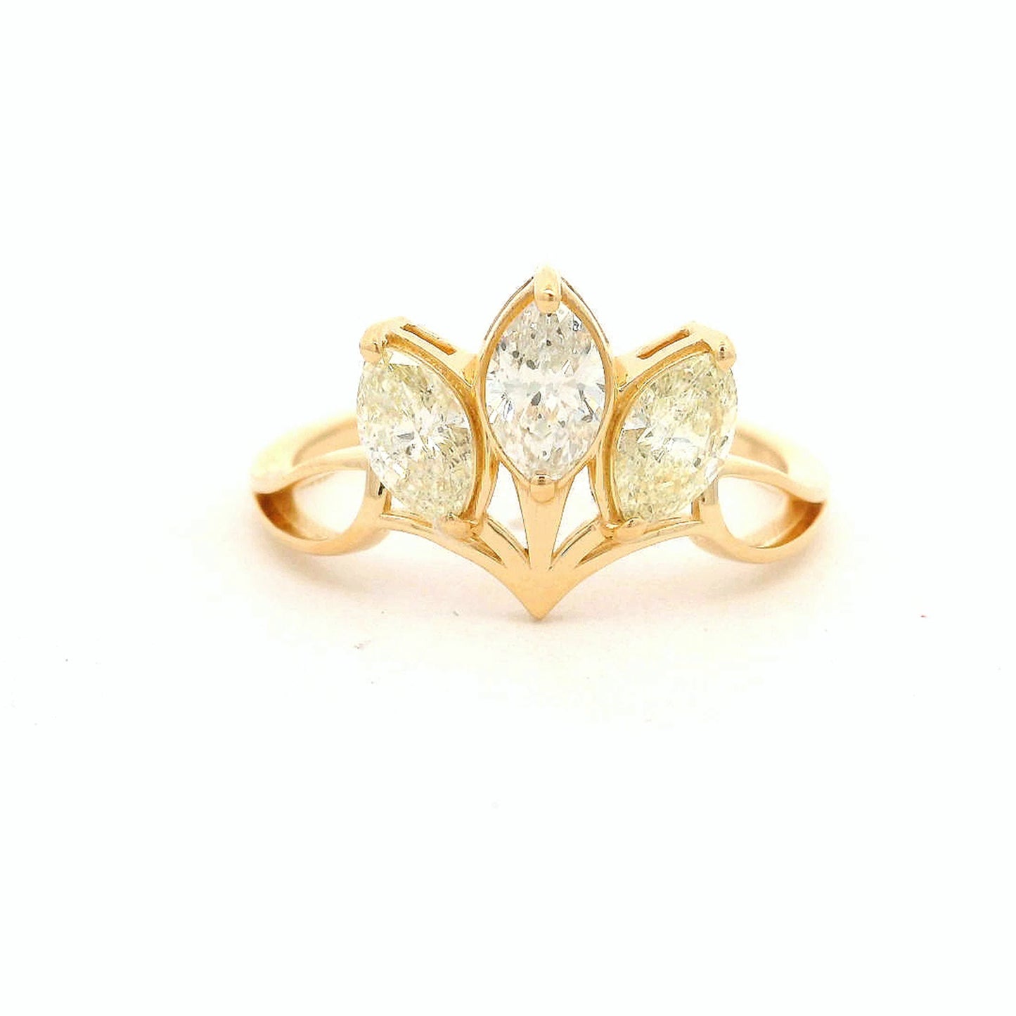 0.96 Ct Marquise Diamond 14K Gold Ring