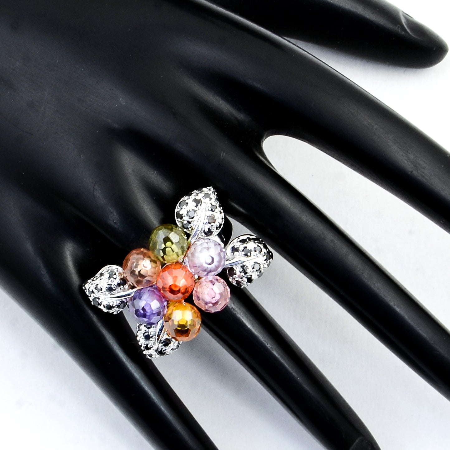 24.34 Ct Cubic Zirconia 925 Sterling Silver Ring