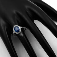 1.69 Ct Oval Mixed Cut Natural Sapphire 950 Platinum Ring