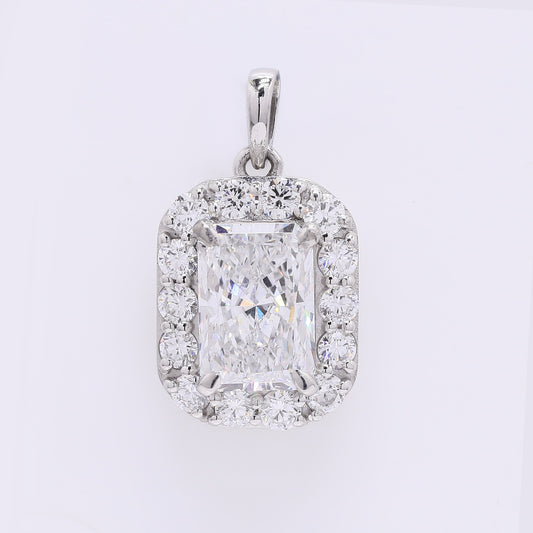 2.51 Carats Lab Grown Diamond 950 Platinum Pendant