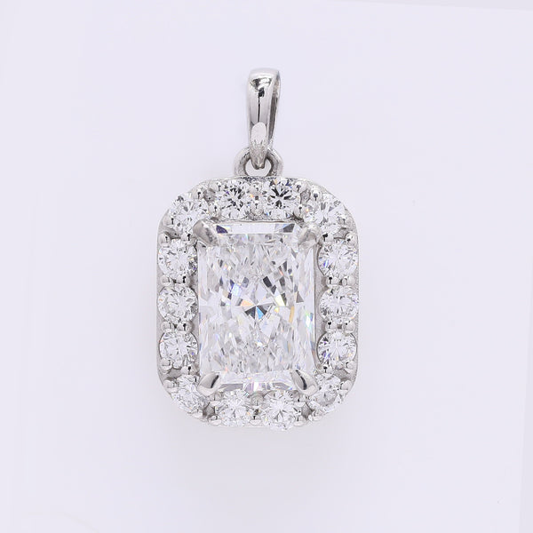 2.51 Carats Lab Grown Diamond 950 Platinum Pendant