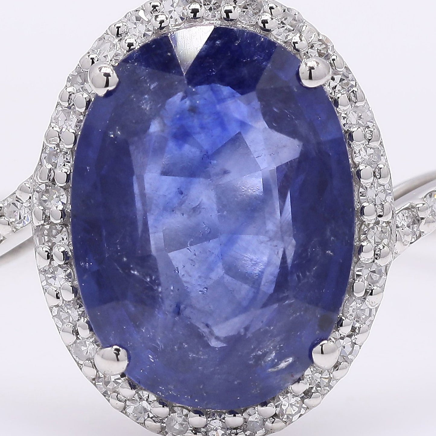 2.78 Ct Oval Mixed Cut Natural Sapphire 950 Platinum Ring