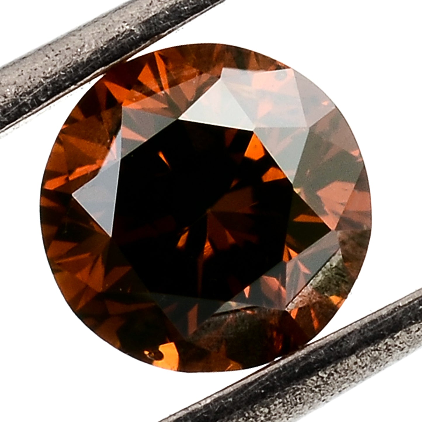 0.56 Red Diamond Round Loose Gemstone