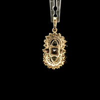 1.53 Ct Square Tourmaline 14K Gold Pendant