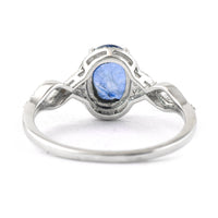 1.69 Ct Oval Mixed Cut Natural Sapphire 950 Platinum Ring