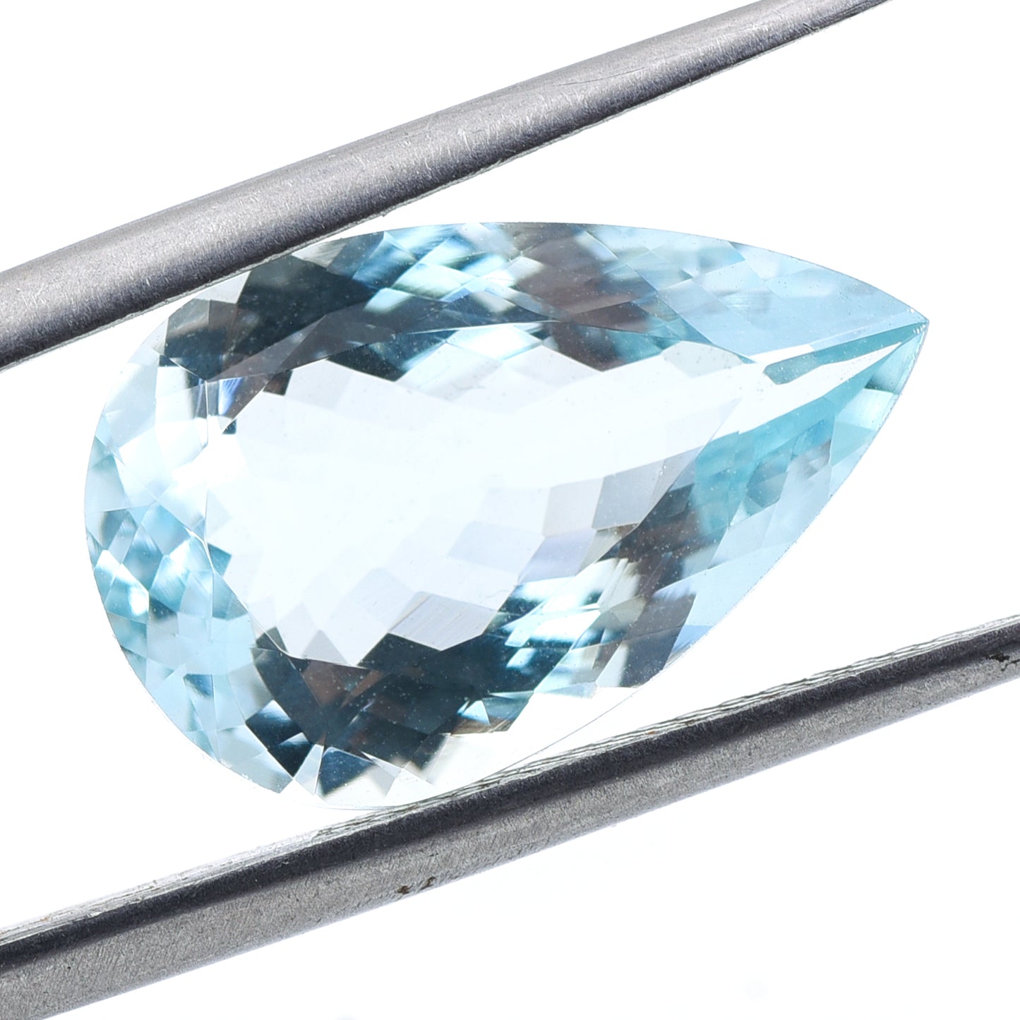 5.64 Natural Beryl Aquamarine Pear Mixed Cut Gemstone
