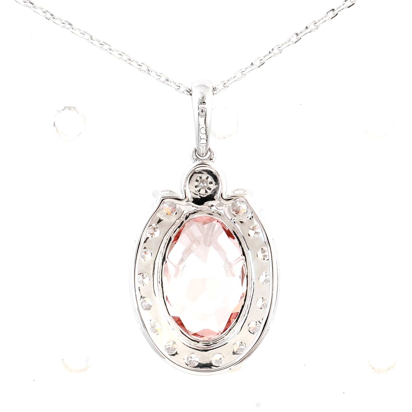 3.54 Carats Pink Lab Grown Diamond 14K Gold Pendant
