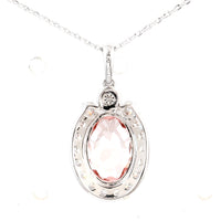 3.54 Carats Pink Lab Grown Diamond 14K Gold Pendant