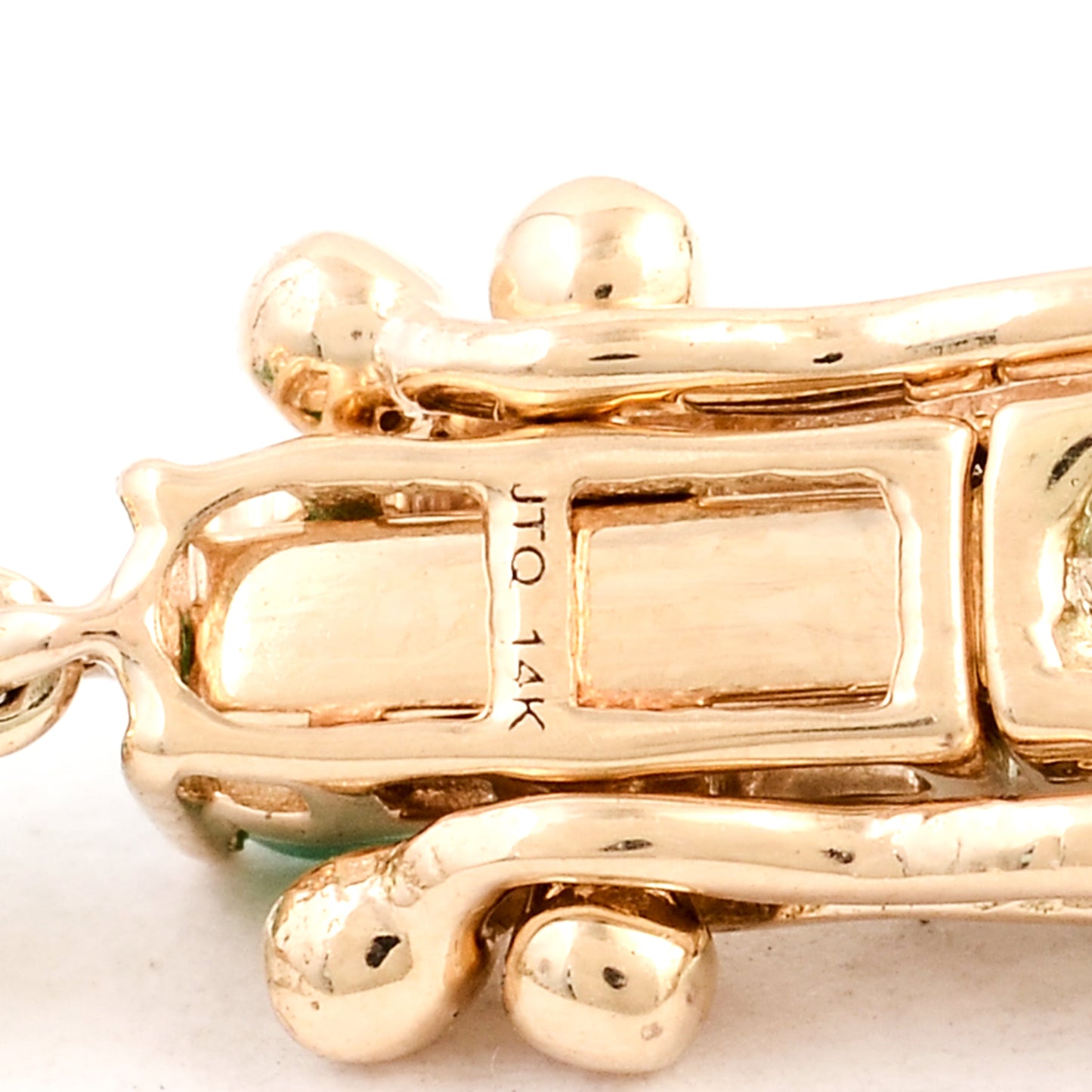 4.44 Ct Pear Emerald 14K Gold Bracelet
